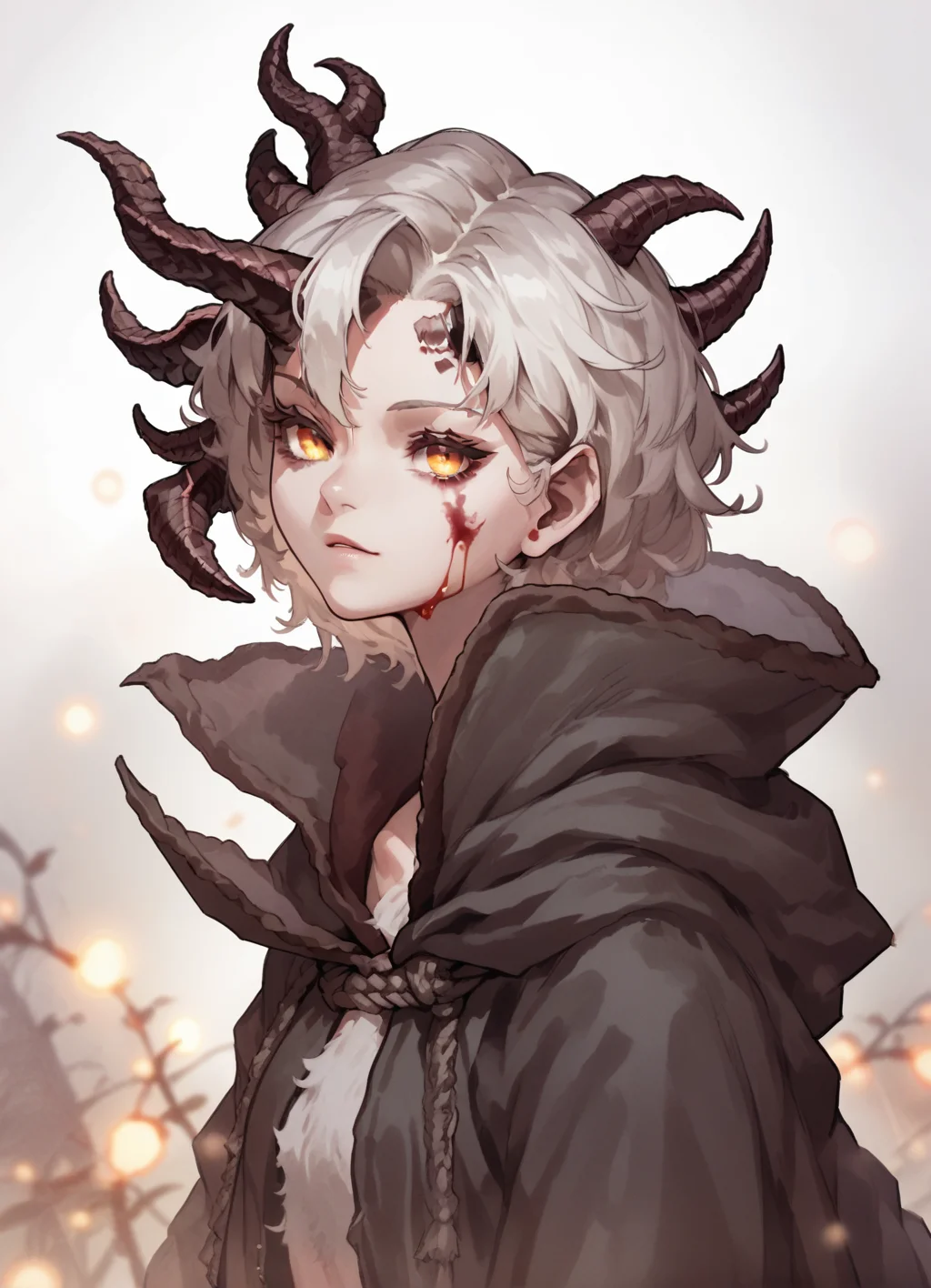 Action Figure of score_9, score_8_up, score_7_up, source_anime, sketch,score_6, standing,upper body lights,blurred background, eye contact, Morgott the Omen King, (fog:1.2),blood, horns, white background, solo, tail, <lora:Morgott_the_Omen_King:0.8>