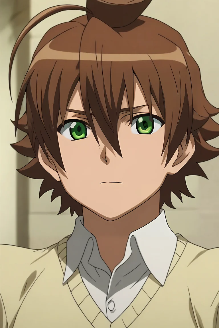 score_9, score_8_up, score_7_up, source_anime, intricate details, anime screencap, anime coloring, official style, , , depth of field, 1boy, solo, male focus, <lora:tatsumi_akame_ga_kill_pony:0.84>, tatsumi_akame_ga_kill, brown hair, green eyes, short hair, hair between eyes, ahoge, , pork pie hat, A dark, foreboding castle where a wicked queen reigns, Hands reaching out, indicating a desire for connection, <lora:sdxl_lightning_8step_lora:1>