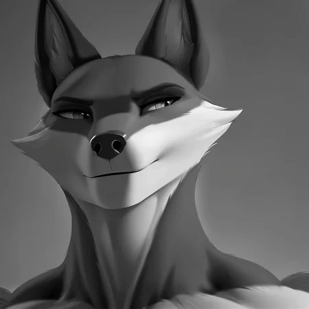 <lora:Gigachad:1> gigachad, black and white, monochrome, close-up, fox girl,, masterpiece, best quality, newest, absurdres, highres, very aesthetic,