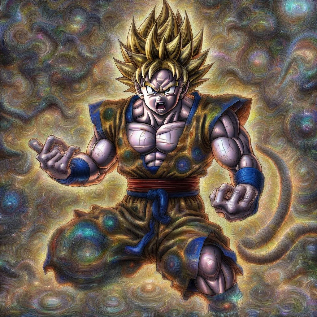 <lora:DeepDream:1> goku, powering up DeepDream