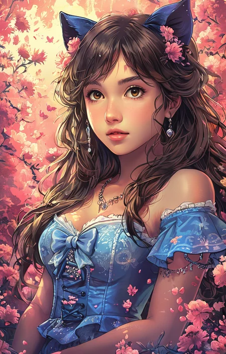 masterpiece,best quality,<lora:tbh160-sdxl:0.9>,illustration,style of Dan Mumford, portrait of idolmaster cinderella girls,