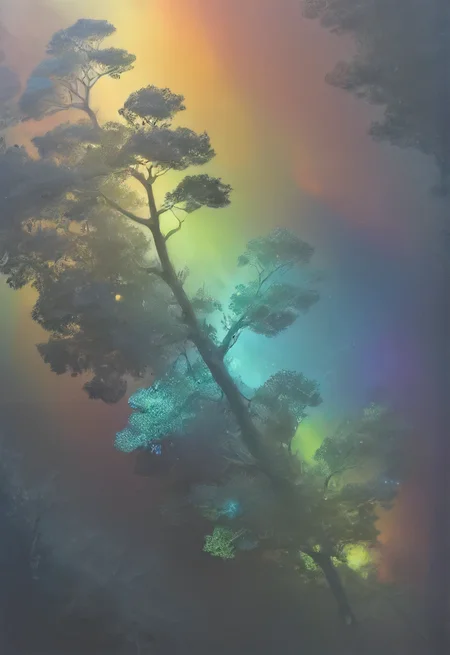 a transparent tree as a hologram, holographic projection, depth, optical illusion, sparkling  <lora:- SDXL - holo_effect_V1.0:.7>
