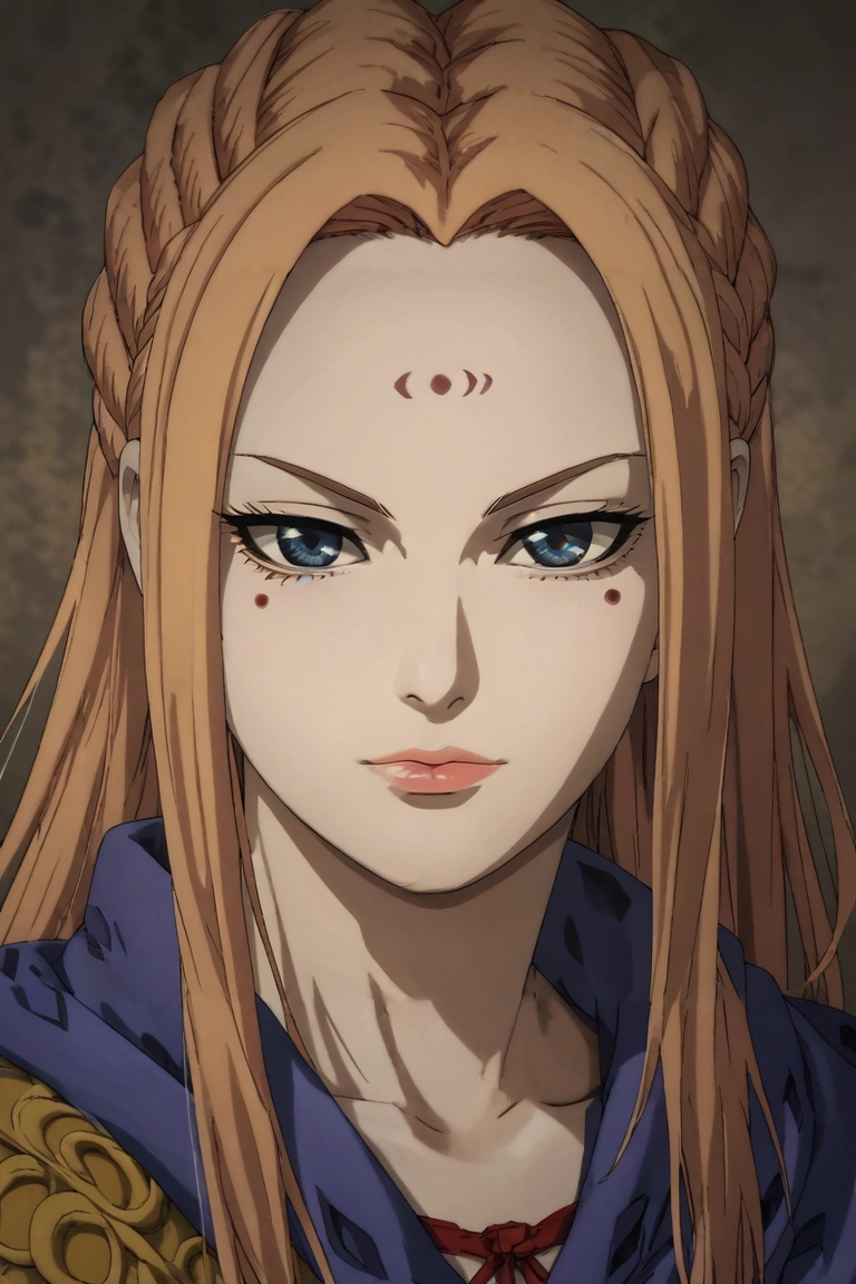 score_9, score_8_up, score_7_up, source_anime, rating_safe, , semi-realistic, looking at viewer, , 1girl, solo, <lora:yang_duanhe_pony:1>, yang_duanhe, orange hair, blue eyes, aged down, long hair, facial mark, forehead mark, braid, , lingerie, scrunchie, <lora:sdxl_lightning_8step_lora:1>