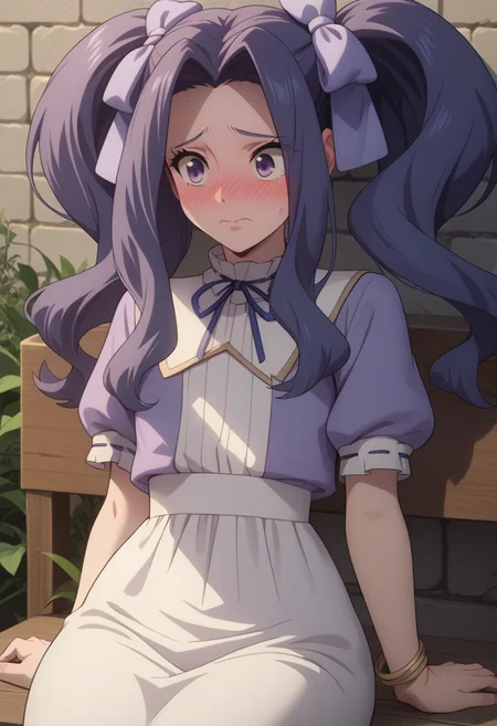 score_9, score_8_up, score_7_up, high resolution, masterpiece, high quality, best quality, highly detailed, rating_questionable, 1girl, <lora:melty.pony:1> melty, embarrassed, short, petite,
wide hips, thick thighs, shiny skin, dress,
blush,