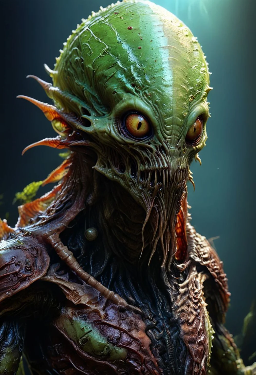 artialien, hyper realistic and highly detailed, an otherworldly horror creature