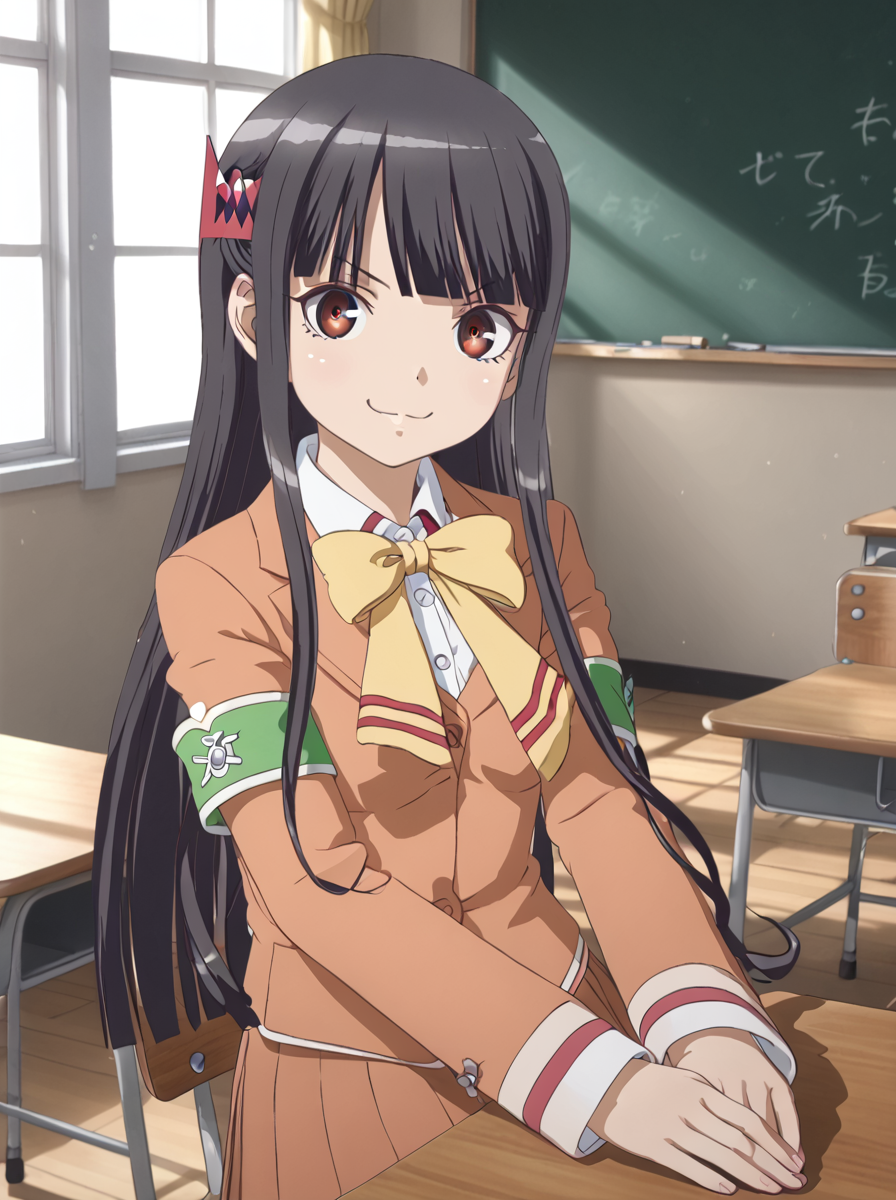 detailed background, shiny skin, posing, rating safe,
<lora:ashigara.pony:1>,
ashigara,
smug, 
sit, desk, chair, classroom, looking at viewer,
