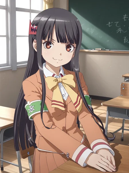 detailed background, shiny skin, posing, rating safe,
<lora:ashigara.pony:1>,
ashigara,
smug,
sit, desk, chair, classroom, looking at viewer,