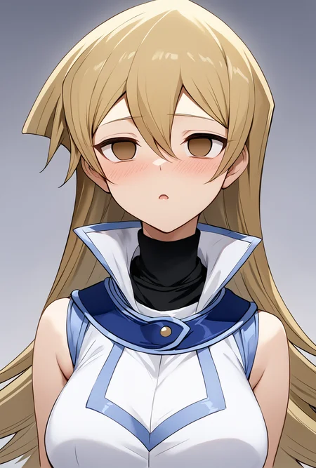 score_9,score_8_up,score_7_up, 1girl, <lora:asuka-tenjouin-ponyxl-lora-nochekaiser:1> asuka tenjouin, long hair, blonde hair, large breasts, hair between eyes, duel academy uniform (yu-gi-oh! gx), yellow eyes, miniskirt, <lora:hypnotized_face_pony2:0.6>, empty eyes, half-closed eyes, blush, (open mouth:0.7), upper body,