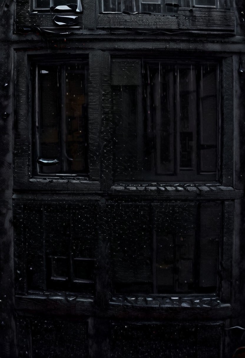 detailxl, easynegative, BREAK, a painting of a black window to your soul in the style of godfried-schalcken, no person, no people, no humans, BREAK, (((darkness))), (((at night))), rain, impossible architecture, (((black))), from below, small flame