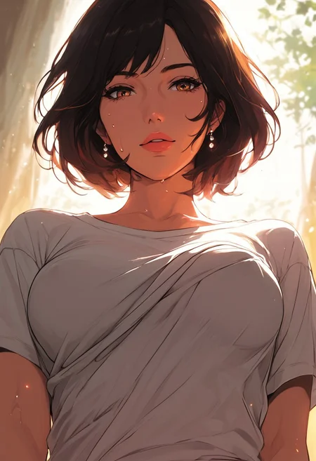 masterpiece,best quality, highly detailed, score_9, score_8_up, score_7_up, score_6_up, source_cartoon,
BREAK
1MILF, open eyes, angle, sweat, (motion lines:0.3), (motion blur:0.3), partial nudity, mature female, housewife,
BREACK
Seductive look, tshirt, medium breasts, one breast out, hold breasts, pov from below, bra,
BREACK
ynamic light, warm_light,vibrant colors warm_colors,soft focus, high contrast, textured surfaces , depth of field, golden hour lighting, dramatic shadows, rich details , nature-inspired color palette, playful composition
,dynamic angle,dynamic light,background,