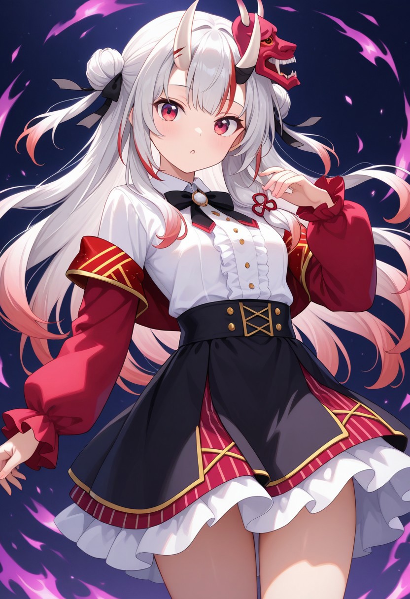 Nakiri Ayame, classic outfit, cowboy shot, High Detail, Perfect Composition, highly detailed, vibrant colour, masterpiece, dynamic