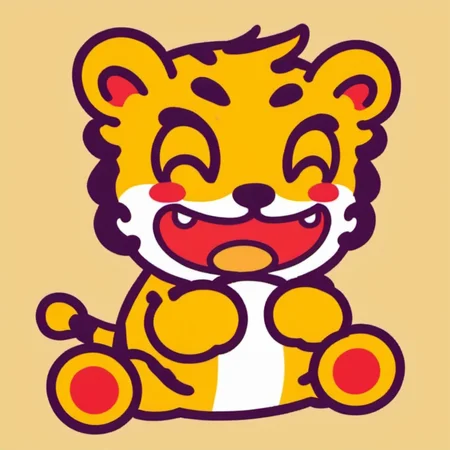 china chic emoticon,tiger, <lora:cic:0.7>