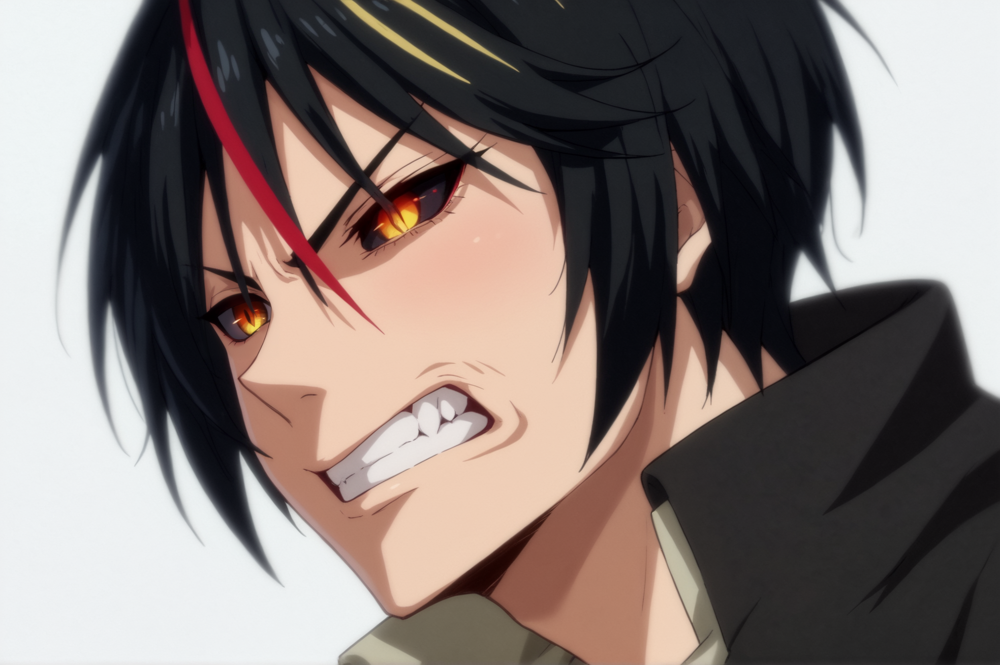 <lora:Diablo:0.7>  rating_all, score_10, score_8_up, score_7_up,  Diablo, 1girl, solo, teeth, portrait, slit pupils, clenched teeth, angry, close-up <lora:sdxl_lightning_4step_lora:1.0>