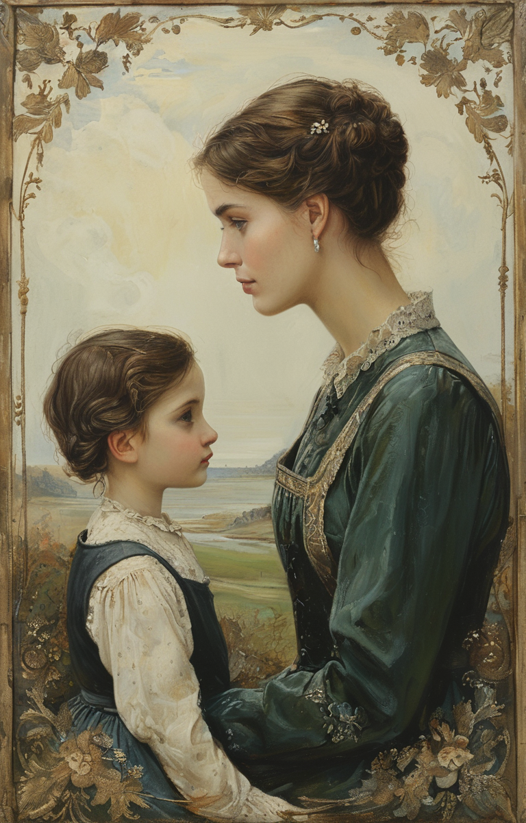 masterpiece,best quality,<lora:tbh379-sdxl:0.6>,illustration,style of jeanne du Maurier
 portrait of family