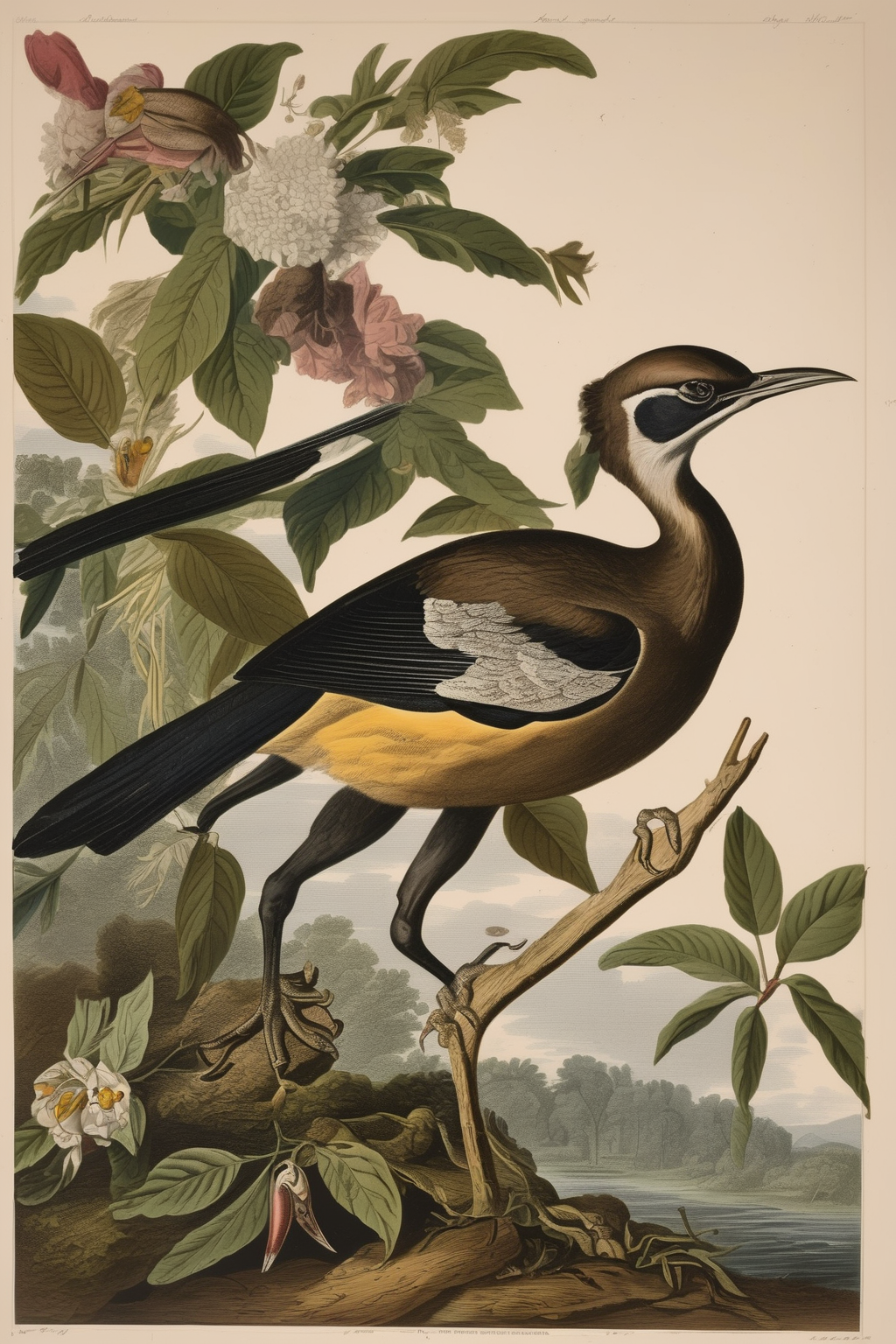 John James Audubon Style - getting high and looking at ornithological prints