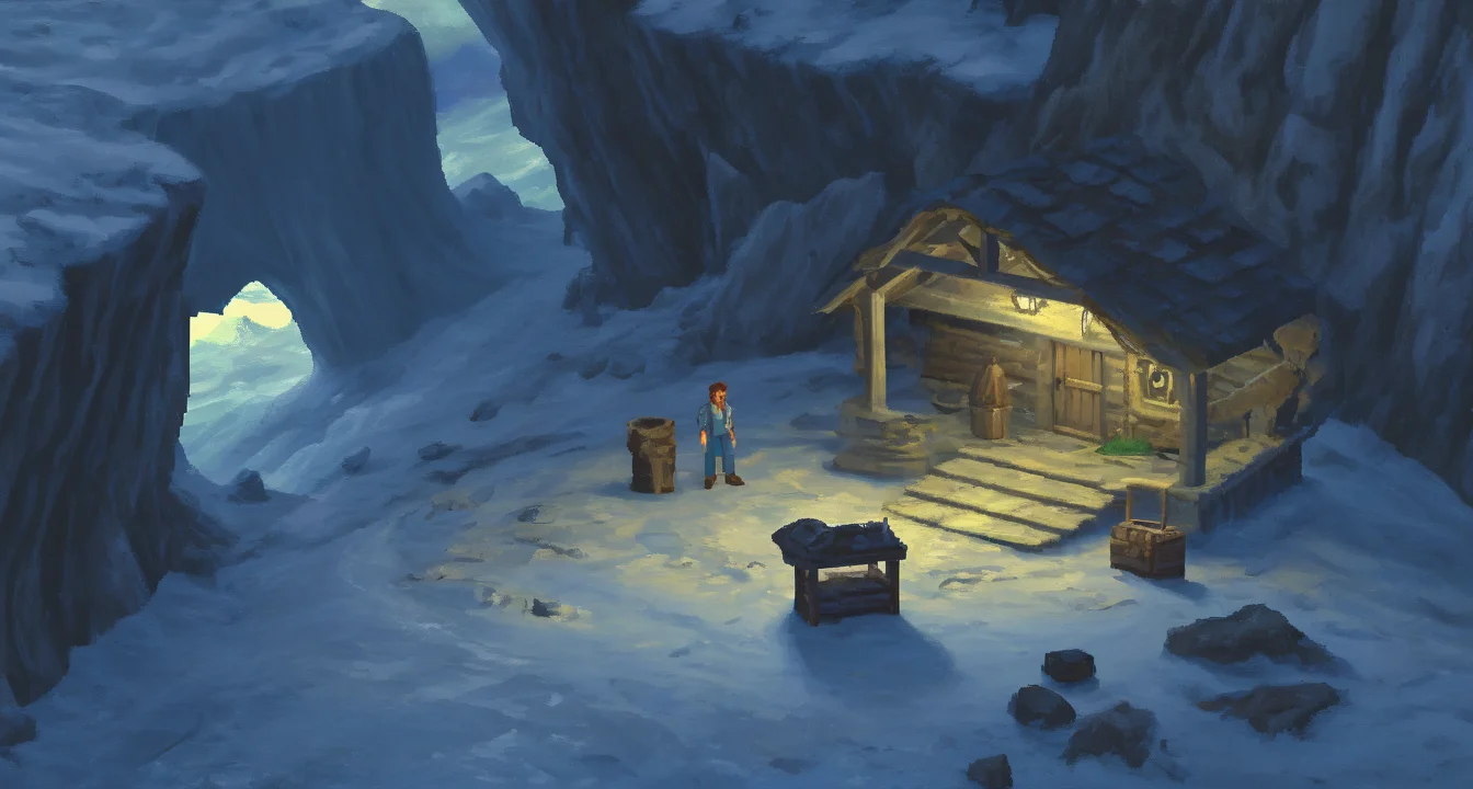 <lora:Lucasarts Artstyle - (Trigger is lcas artstyle):1> lcas artstyle,, "Light and shadows is the secret of your smile" fantasy, intricate, elegant, highly detailed, digital painting, and, person in a unique situation ( A mountainous location full of icy boulders and snow). Highly detailed photography. Volumetric lighting., person in a unique situation ( A land with many riches and treasures). Highly detailed photography. Volumetric lighting., person in a unique situation ( An old place full of cracks, misplaced things and broken pieces). Highly detailed photography. Volumetric lighting., person in a unique situation ( A valley forgotten by time). Highly detailed photography. Volumetric lighting.,