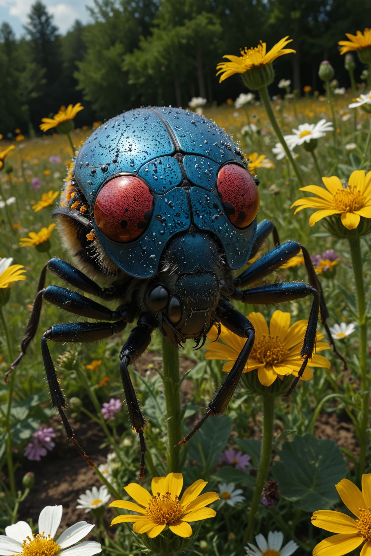field of flower, view of a bug, imagine a go pro fixed on the bag of a bug an filming
(masterpiece, award winning artwork)
many details, extreme detailed, full of details,
Wide range of colors, high Dynamic
 <lora:add-detail-xl:1> 
<lora:WildcardX-XL-Detail-Enhancer:0.9>
 <lora:zavy-cntrst-sdxl:0.245> dark, chiaroscuro, low-key 
<lora:RMSDXL_Creative:0.24> 
<lora:dvr-lnds-sdxl:0.22> dvr-lnds-sdxl
