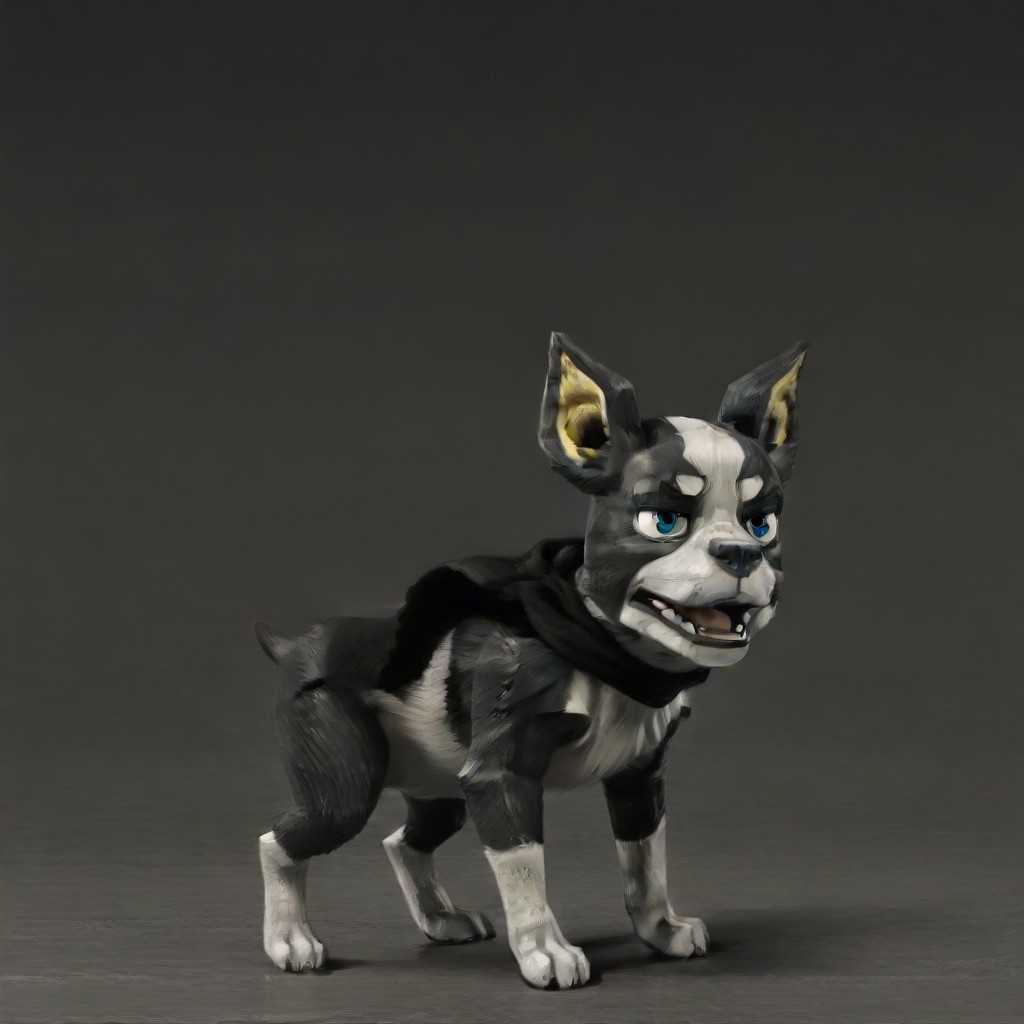 dog, animal focus, animal, no humans, 
iggy, male, feral, furry male, solo, black fur, white fur, two-tone fur, yellow ears, blue eyes, black nose, paw pads,
berserk armor, dragon slayer, cape,