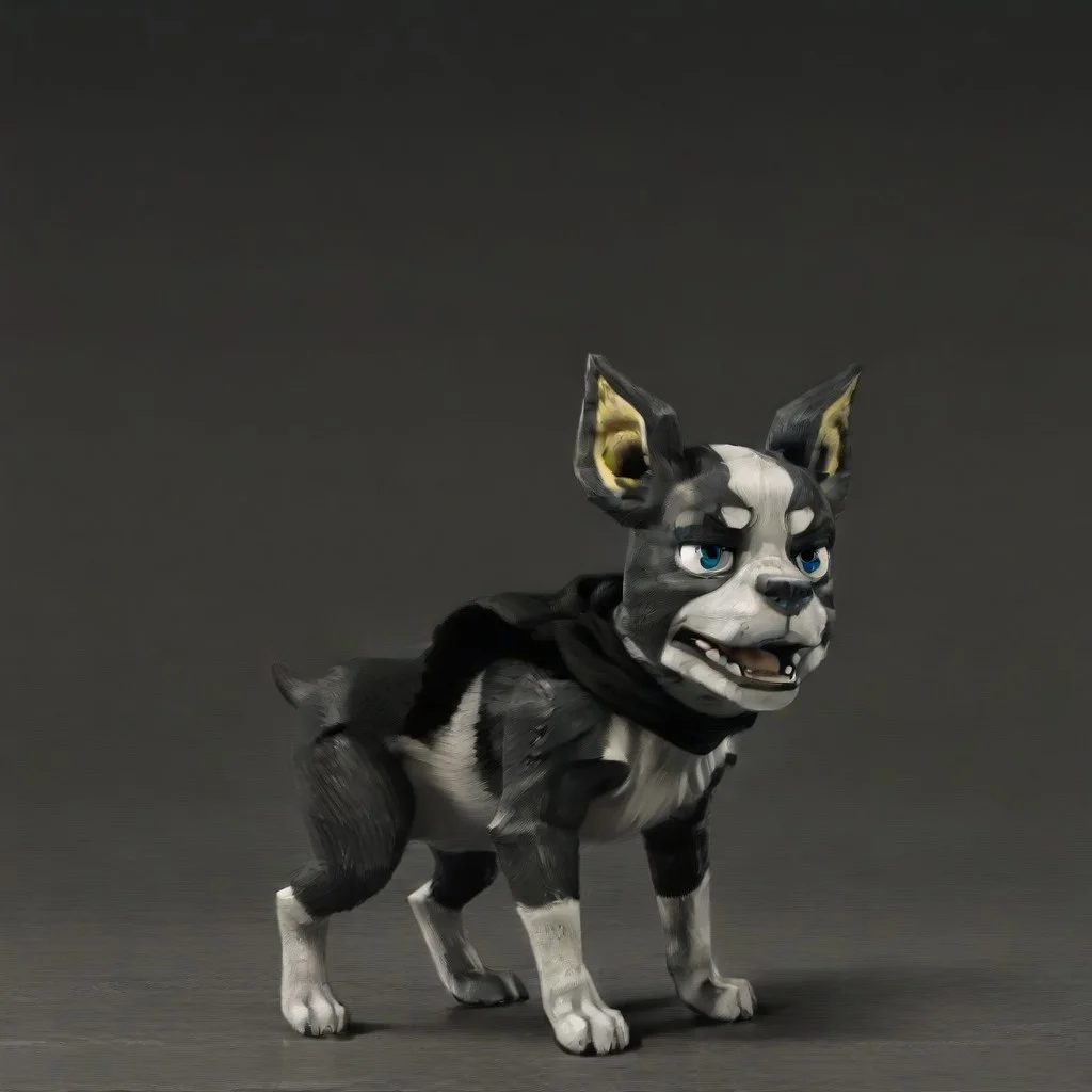 dog, animal focus, animal, no humans,
iggy, male, feral, furry male, solo, black fur, white fur, two-tone fur, yellow ears, blue eyes, black nose, paw pads,
berserk armor, dragon slayer, cape,