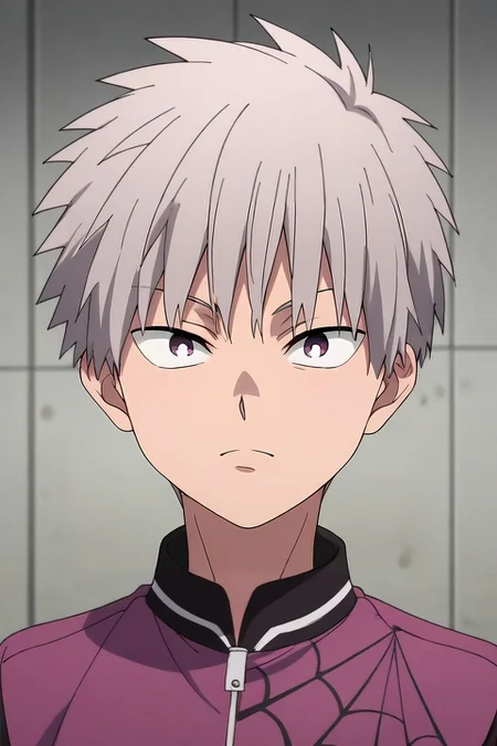 score_9, score_8_up, score_7_up, source_anime, rating_safe, , (realistic:0.6), looking at viewer, , 1boy, solo, male focus, <lora:shiki_tademaru_pony:0.88>, shiki_tademaru, grey hair, purple eyes, short hair, , ,, <lora:sdxl_lightning_8step_lora:1>