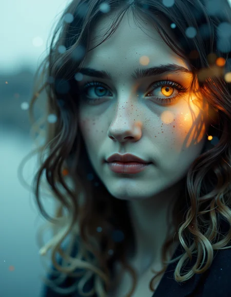 A cinematic photography.
Double Exposure photography, echoing, marine, ancient, glowing, untouched, floating, endlessly, quaint, cyberpunk, exposed, long-forgotten, luminous eyes, salty, glinting, breath, beauty, river, cool, double image ghost effect, image combination, double exposure style