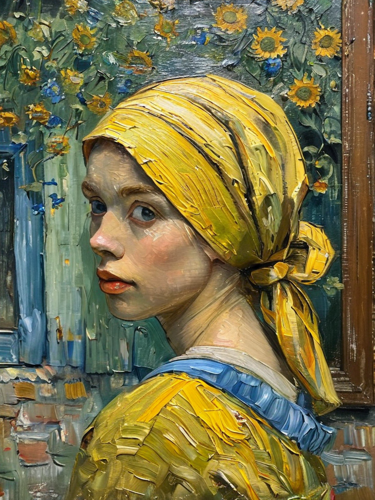 masterpiece,best quality,<lora:tbh122-sdxl:0.9>,portrait of girl,oil painting,style of Vincent van Gogh,