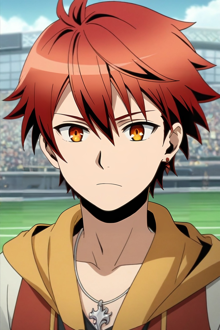 score_9, score_8_up, score_7_up, source_anime, rating_safe, , anime screencap, , , , , 1boy, solo, male focus, <lora:akane_divine_gate_pony:0.78>, akane_divine_gate, red hair, orange eyes, short hair, hair between eyes, earrings, panorama, tokyo tower, dark, singing, speaking, talking, , <lora:sdxl_lightning_8step_lora:1>
