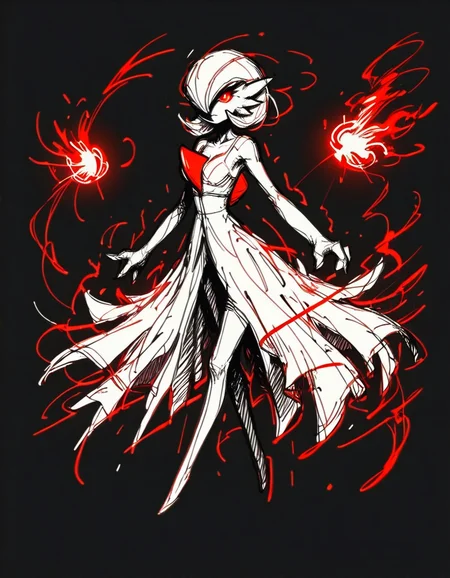 score_9, score_8_up, score_7_up, <lora:Navi_WrathStrokes_PonyXL_S1:1.1> , red sketch, black background, black theme, monochrome,
1girl, gardevoir, floating, full body, glowing, moonlight, floating rocks,