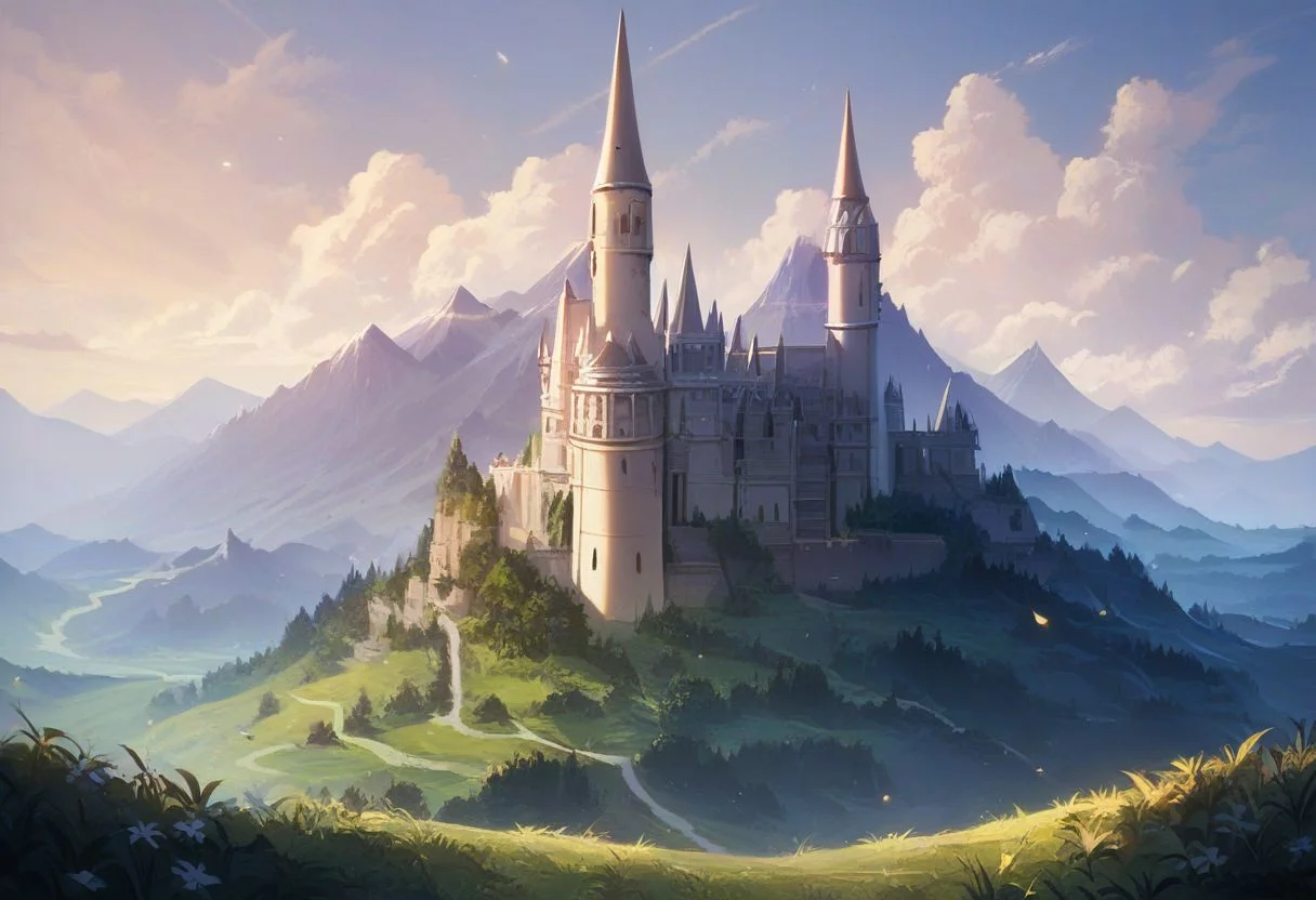 score_9, score_8_up, score_7_up,newest,safe,source_anime,ncrender,landscape,outdoors,mountain,castle,