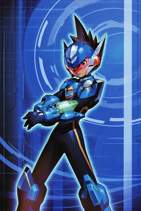 <lora:Shinsuke_Komaki_artist_style:1>
in a labratory,
helmet, 1boy, solo, android, spiked hair, bodysuit, robot, serious, looking at viewer, standing