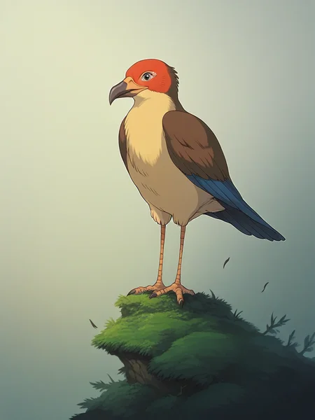 score_9, score_8_up, score_7_up, score_6_up, score_5_up, <lora:Ghibli2XLP:1> ghibli, solo, bird