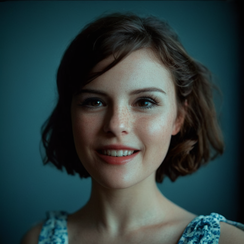 cinematic film still of  <lora:celluloid film skintone color style:1>
 <lora:add-detail-xl:1>1
 <lora:eyetune:1>
An award winning film still motion picture of a woman with a toothy smile on her face,1girl,solo,looking at viewer,smile,short hair,open mouth,brown hair,black hair,teeth,blurry,black eyes,lips,blurry background,portrait,freckles,realistic,horror (theme) , beauty, cinematic, film, filmic, film color, film skin tone, different colors, different people, different, unique, random, film contrast, film saturation, celluloid, Kodak, VISION3, realistic, detailed background, detailed environment, natural color, perfect exposure, natural exposure, shot on film, celluloid film skintone color style, shallow depth of field, vignette, highly detailed, high budget, bokeh, cinemascope, moody, epic, gorgeous, film grain, grainy