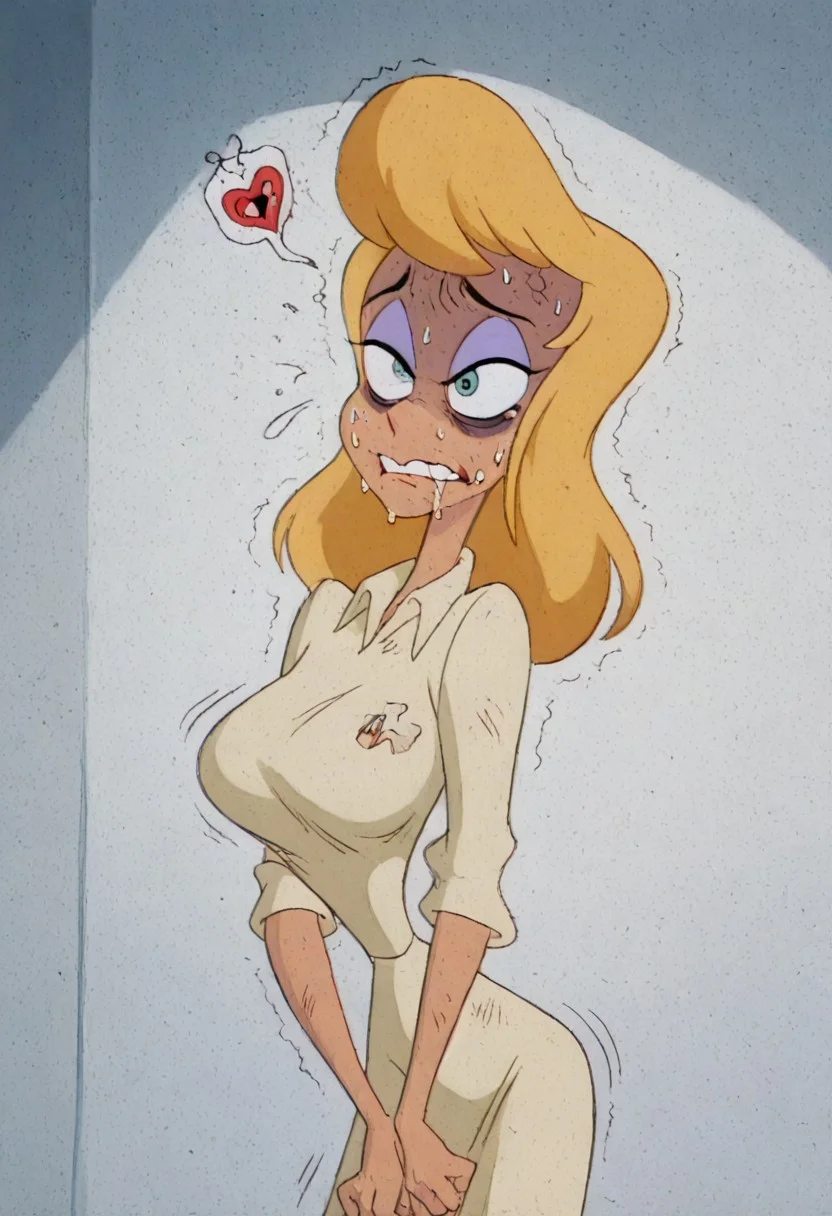 masterpiece, best quality, amazing quality, absurdres,(((((white background))))), (((hellonurse))), (((angry))), (((offended))),((((extremely heartbroken)))),((((in love)))),(((stressed)))), ((((((big nervous breakdown))))),((((((big meltdown)))))), (((((big nervous meltdown)))))),(((((extremely antsy)))))),((((((cringed)))))),(((((extremely ridiculed))))),((((((nervous tick)))))),(((((madness))))),(((((extremely beaten))))), (((((extremely twitchy)))))), (((((((((extremely anxious)))))))),((((((itching)))))),((((((hate))))), ((((((lost)))))), blonde hair, teal eyes, (((1girl))), alone, big breasts,((((slim body))))),eyeshadow, twerking,nurse outfit, Heloise Nerz, hellonurse, dirty, detailed body, detailed face, highly detailed body, highly detailed face, dynamic pose, posing, ((((((angsty))))), (((((furious)))))), (((((submissive)))))), 1girl, dirty messed burnt blonde  hair, wounds, hit herself,  selfharm, (((((bags under eyes))))),  bags under eyes, shiners, stupid, dumb, extremely stupid, extremely dumb, no brain, brain damage, stupid blonde, extremely stupid blonde,  blue eyes, eye twitching, nervous eye twitching, extremely hard eye twitching, totally burnt hair, sexy, horny, flowing saliva, scared, in love, extremely dirty dress, hardly beaten fifty times, confused, humiliated face, depressed face, black eyes,  extremely broken heart, wall eyes, shaggy hair,smashed mouth, crazy emotion, narrow waist