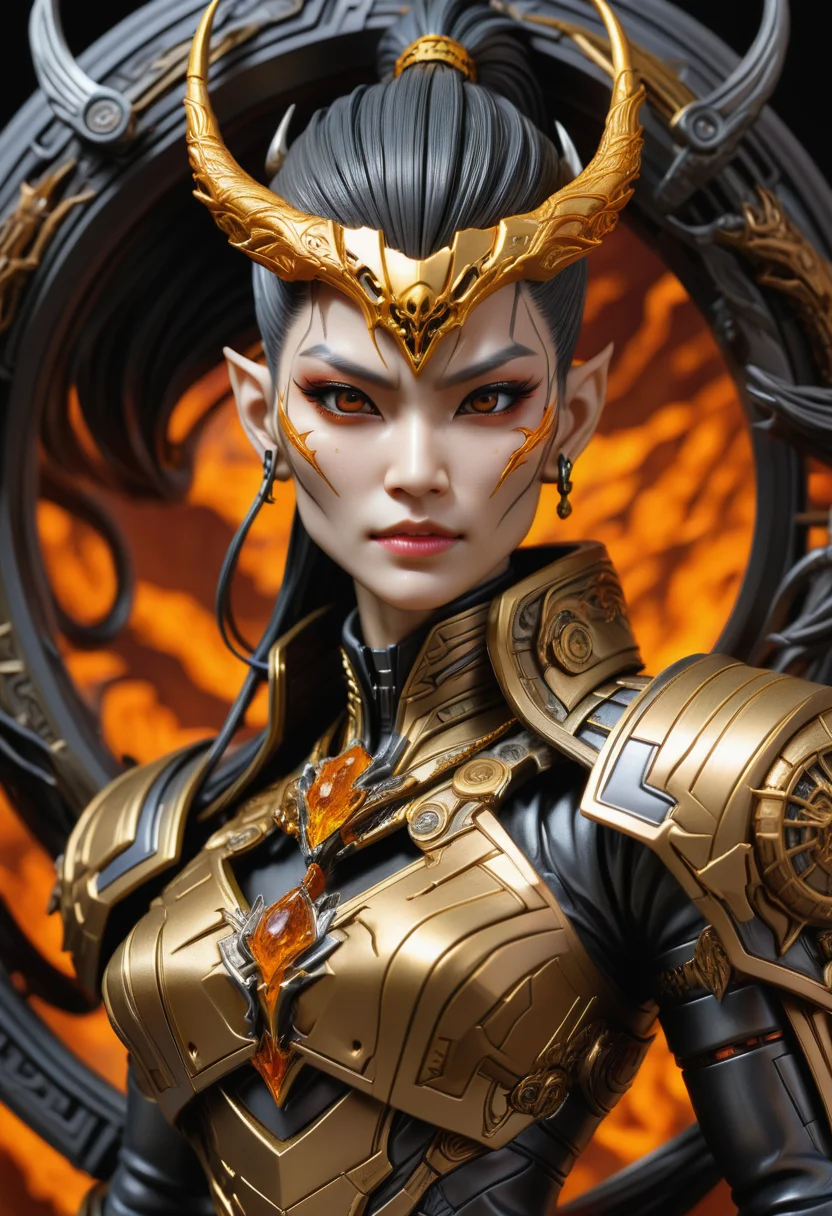 hyper detailed masterpiece, dynamic, awesome quality, female yuuzhan vong, , locket