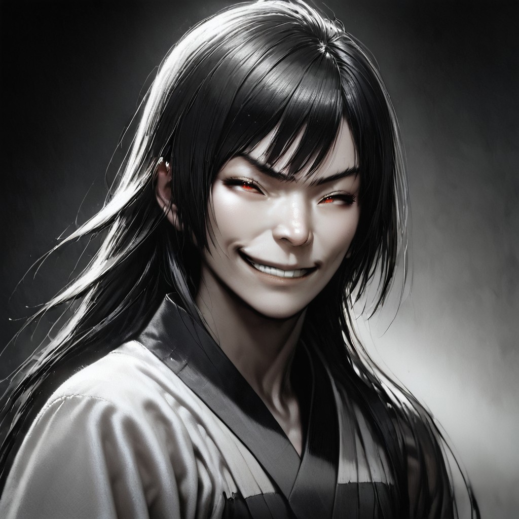 score_9, score_8_up, score_7_up,, masterpiece, excellent quality, red eyes, black shorts, flat chest, closed eyes, smirk, wide smile