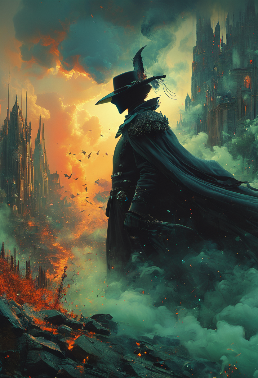 Vision of beautiful and terrible Apocalypse , by Vincent Di Fate, by Steve Argyle, by artgerm, Deviantart in the style of Tom Bagshaw, Cedric Peyravernay, Peter Mohrbacher by Ilya Kuvshinov, by frank frazetta, symetrical features, joyful, black phantom particles, smoke fog, realistic 4k octane beautifully detailed render, 8k post-processing, extremely hyper-detailed, intricate, epic composition, highly detailed attributes, highly detailed atmosphere, cinematic lighting, masterpiece, trending on artstation, very very detailed, masterpiece, stunning, flawless completion, lifelike texture <lora:add-detail-xl:0.5> <lora:MJ52:0.5>
<lora:artfullyECHELIER_SDXL_V1:0.7>