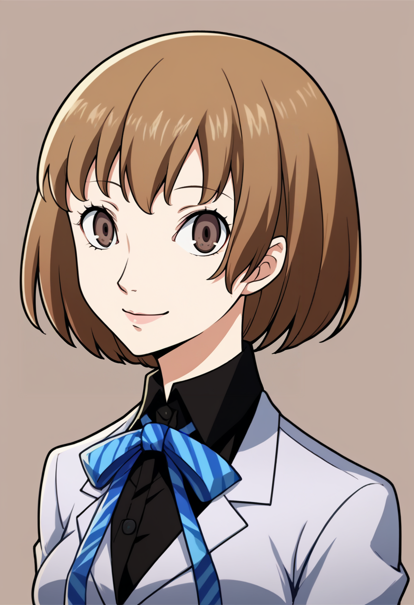 score_9, score_8_up, score_7_up, source_anime, BREAK, solo, 1girl, smile, looking at viewer,  <lora:Io-pdxl_Fp:1>, iodesu2, short hair, brown hair, brown eyes, school uniform, ribbon, collared shirt, black skirt,  <lora:P5-Portraits-pdxl_Fp:1>, simple background, portrait,