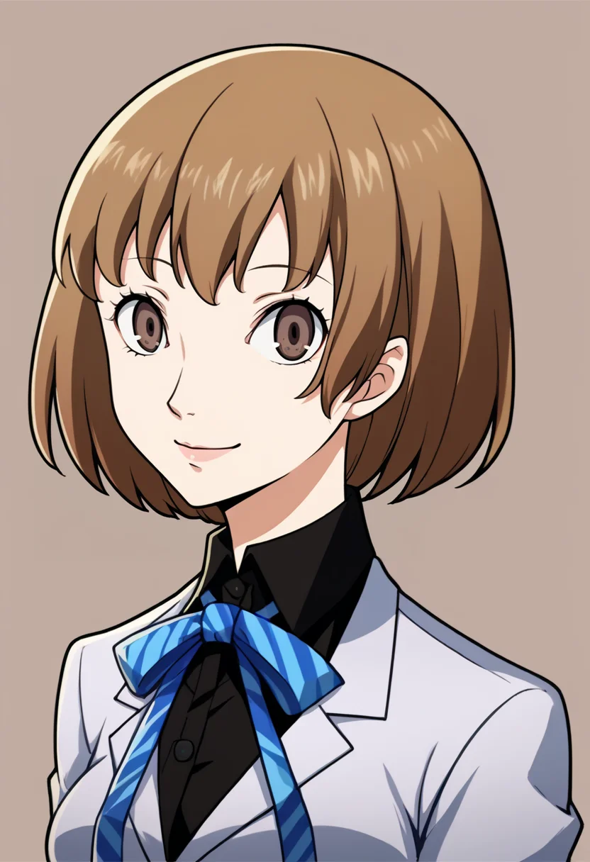 score_9, score_8_up, score_7_up, source_anime, BREAK, solo, 1girl, smile, looking at viewer, <lora:Io-pdxl_Fp:1>, iodesu2, short hair, brown hair, brown eyes, school uniform, ribbon, collared shirt, black skirt, <lora:P5-Portraits-pdxl_Fp:1>, simple background, portrait,