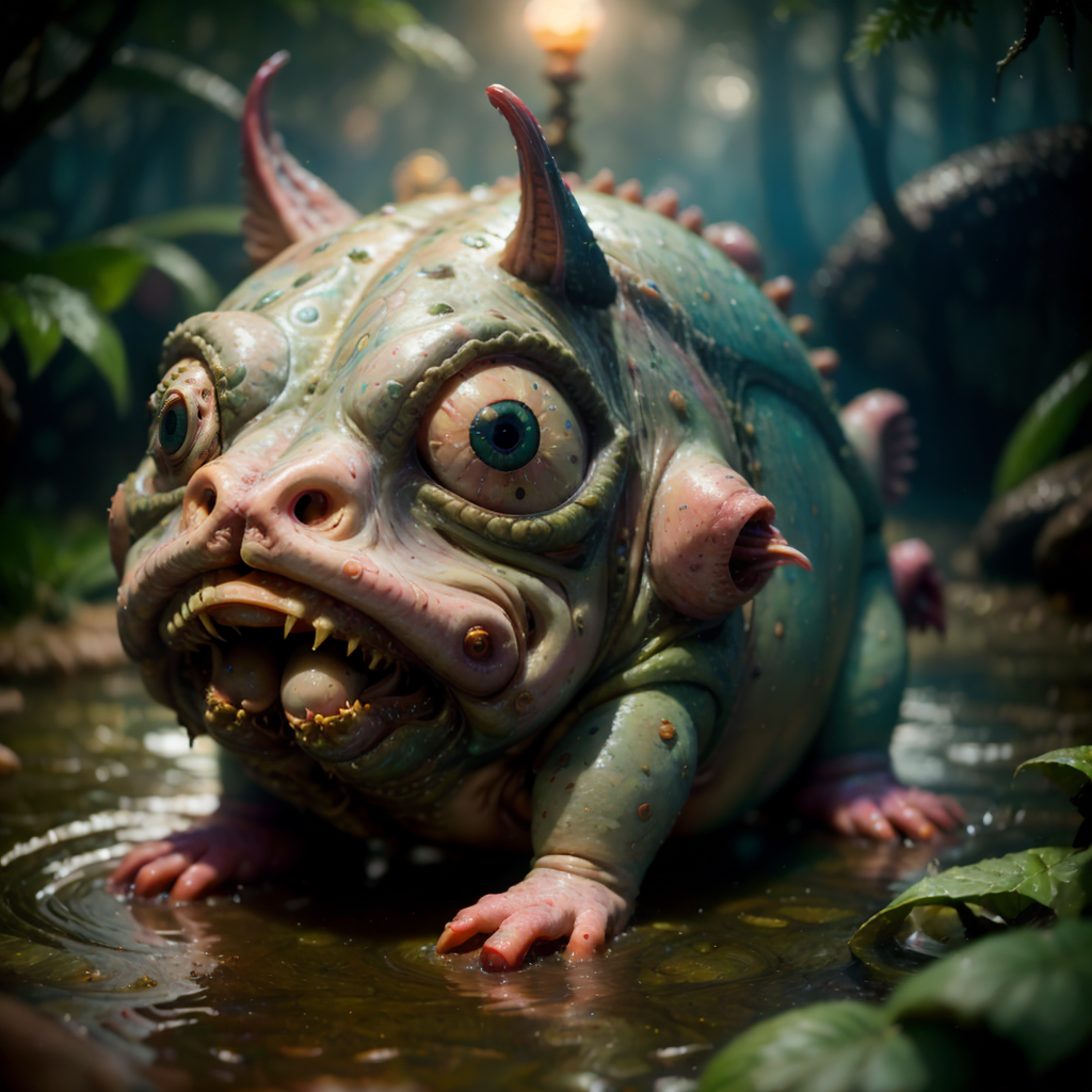 (sw4mp), blobfish<lora:sw4mp-000025:1>, 8k, 4k, detailed, night