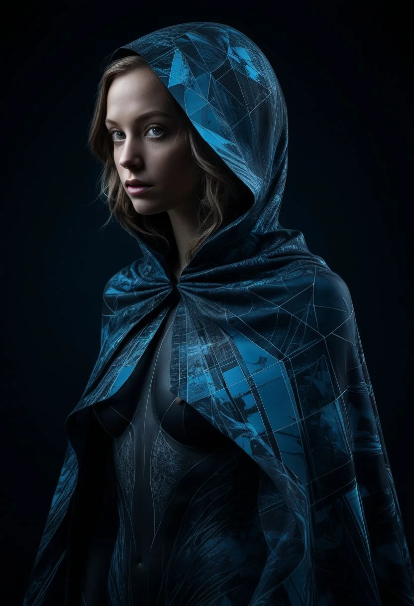 mysterious silhouette nordic woman with cape, goddess, alluring, by Minjae Lee, Carne Griffiths, Emily Kell, Steve McCurry, Geoffroy Thoorens, Aaron Horkey, Jordan Grimmer, Greg Rutkowski, amazing depth, double exposure, surreal, geometric patterns, intricately detailed, bokeh, perfect balanced, deep fine borders, artistic photorealism , smooth, great masterwork by head of prompt engineering <lora:add-detail-xl:2> <lora:Double_Exposure:0.5>