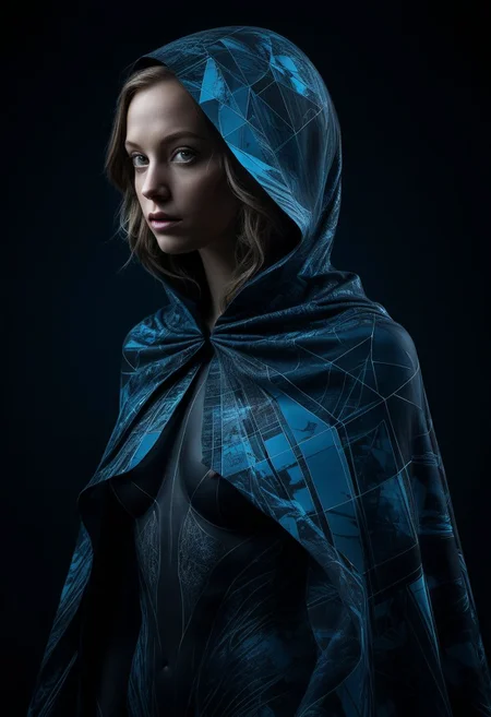 mysterious silhouette nordic woman with cape, goddess, alluring, by Minjae Lee, Carne Griffiths, Emily Kell, Steve McCurry, Geoffroy Thoorens, Aaron Horkey, Jordan Grimmer, Greg Rutkowski, amazing depth, double exposure, surreal, geometric patterns, intricately detailed, bokeh, perfect balanced, deep fine borders, artistic photorealism , smooth, great masterwork by head of prompt engineering <lora:add-detail-xl:2> <lora:Double_Exposure:0.5>