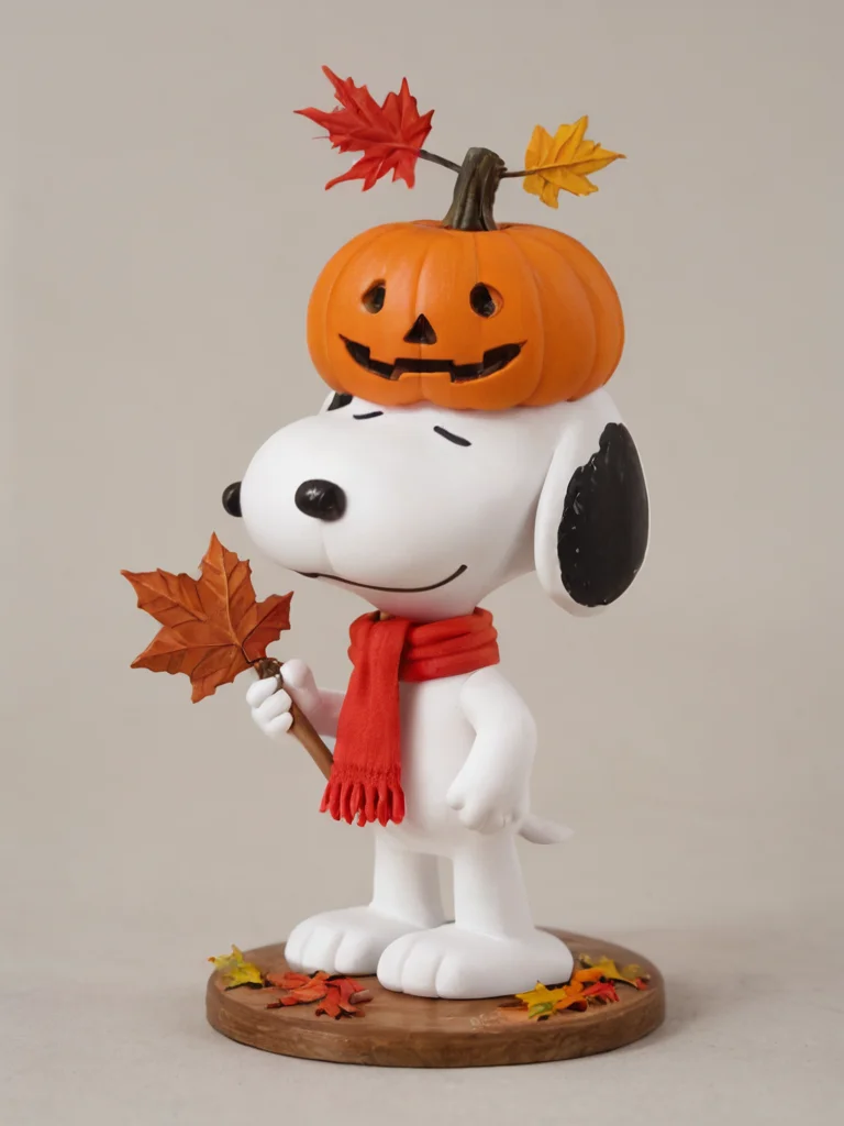 score_9, score_8_up, score_7_up, score_6_up, rating_safe BREAK
porcelain figurine, Snoopy is standing upon the great pumpkin, autumn colors, autumn leaves, snoopy is wearing a warm festive hat, warmth of autumn, red scarf, grey gradient background
<lora:add-detail-xl:0.8>
<lora:Snoopy_peanuts:1>