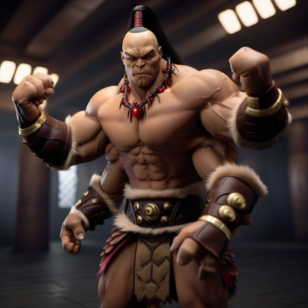 cinematic photo Goro1024, a muscular Four-armed man, portrait  <lora:Goro1024:0.9> . 35mm photograph, film, bokeh, professional, 4k, highly detailed