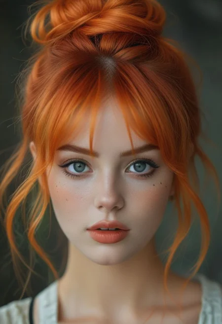 cinematic still bellissima, 1girl, solo, looking at viewer, bangs, blue eyes, orange hair, parted lips, double bun, blurry, lips, dark skin, eyeliner, blurry background, messy hair, portrait, realistic . emotional, harmonious, vignette, 4k epic detailed, shot on kodak, 35mm photo, sharp focus, high budget, cinemascope, moody, epic, gorgeous, film grain, grainy, (masterpiece), (best quality), (ultra-detailed), bellissima, 1girl, solo, looking at viewer, bangs, green eyes, orange hair, parted lips, double bun, blurry, lips, dark skin, eyeliner, blurry background, messy hair, portrait, realistic, illustration, disheveled hair, detailed eyes, perfect composition, moist skin, intricate details, earrings, by wlop, photograph bellissima, 1girl, solo, looking at viewer, bangs, green eyes, orange hair, parted lips, double bun, blurry, lips, dark skin, eyeliner, blurry background, messy hair, portrait, realistic, 50mm . cinematic 4k epic detailed 4k epic detailed photograph shot on kodak detailed cinematic hbo dark moody, 35mm photo, grainy, vignette, vintage, Kodachrome, Lomography, stained, highly detailed, found footage, bellissima, 1girl, solo, looking at viewer, bangs, green eyes, orange hair, parted lips, double bun, blurry, lips, dark skin, eyeliner, blurry background, messy hair, portrait, realistic, highly detailed, delicate, sharp focus, beautiful, elegant, intricate, confident, color, very coherent, cute, fashionable, vibrant