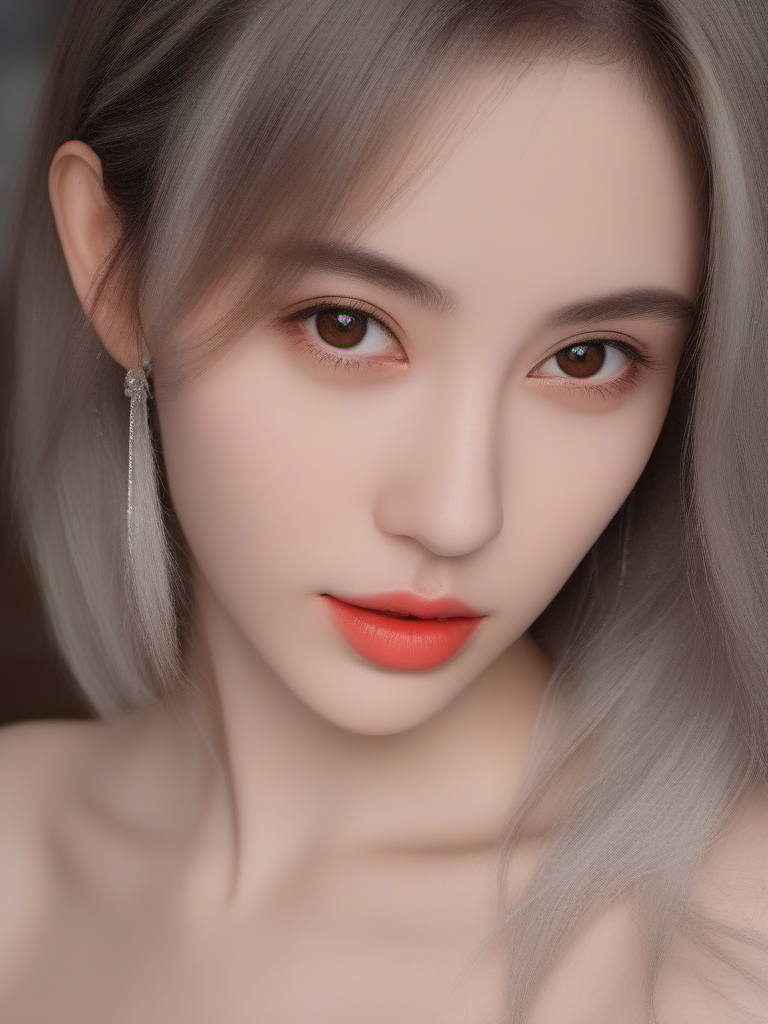 High detail RAW color photo professional close-up photo,(realistic, photo realism:1. 37),(highest quality),(best shadow),(best illustration), collarbone ((large breasts)), ((erotic, sexy)) ultra high resolution, highly detailed CG unified 8K wallpapers, physics-based rendering, cinematic lighting), portraits (( silver hair bob, eye popping, brown contacts, white clear skin, masturbating, erotic), super erotic, , cute, M- sharp legsmach beautiful ,(large breasts:1.3) ,<lora:sl_btf:1>