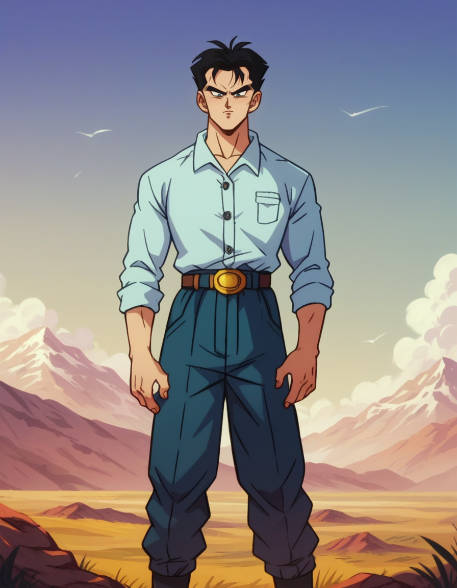 zPDXL, score_9, score_8_up, score_7_up, score_6_up, score_5_up, source_anime, 4k, absurdres, 1boy, solo,
<lora:Broly_v1:0.8> dbsb, retiree american man angular face  crooked  nose  gray cat-eye  eyes harelip,  wavy ombre  low fade classic  dress shirt hiking pants belt, iceland