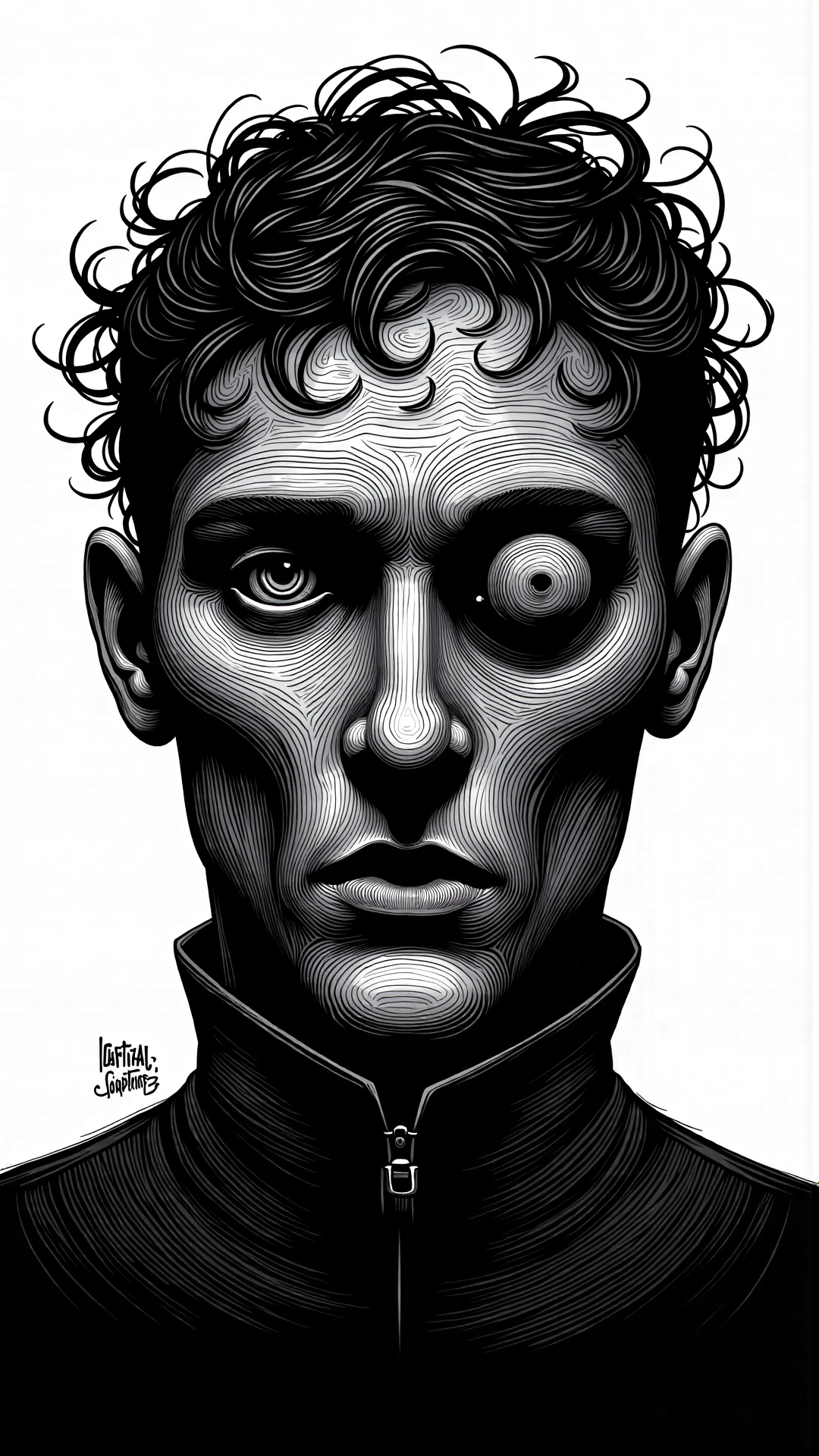 monochrome, lineart, dark, horror, plague doctor, comic book texture, 4 k asymmetrical portrait, frank miller, jamie hewlet, ashley wood, tom lovell, mike mignola, trending on artstation, norman saunders, will eisner, 4 k<lora:vorticaFlux:0.75>