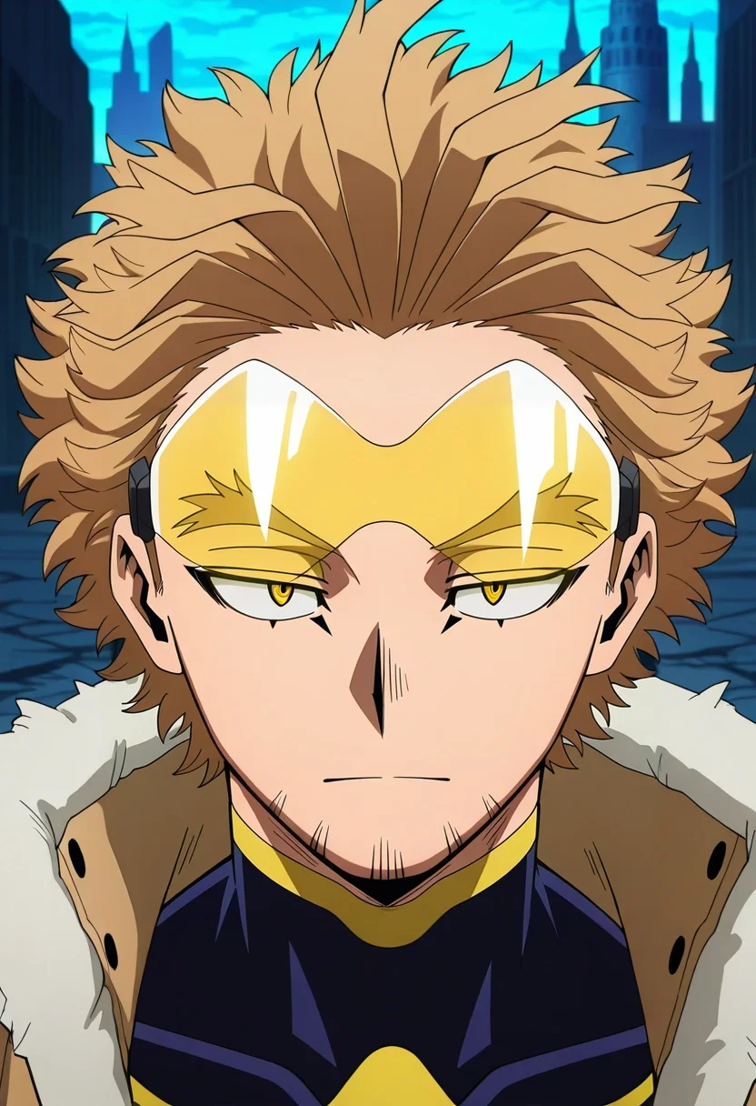 masterpiece, best quality, , anime screencap, anime coloring, official style, looking at viewer, 1boy, solo, male focus, <lora:keigo_takami_ilxl:0.96>, keigo_takami, hawks \(boku no hero academia\), blonde hair, yellow eyes, short hair, facial hair, stubble, tinted eyewear, goggles, lunar citadel, silver towers, glowing corridors, crater gardens, regal pose, dignified expression, moonlit ambiance,