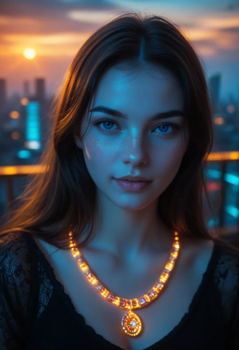 score_9, score_8_up, score_7_up, handfixer, (masterpiece), city skyline background, best quality, expressive eyes, perfect face, alabaster skin, freckles, voluptuous figure, curvaceous, hands covering ample breasts, round bottom, golden locks, deep blue eyes, inner light, warmth, compassion, calm, serenity, celestial beauty, ethereal presence, sensuality, goddess of desire, incarnate, warm, alluring, enticing, graceful, confident, entrancing, captivating, luminous, radiant, enthralling, mesmerizing, enchanting, seductive, pureerosface_v1, hyperreal, hyperrealistic, hyperrealism, hyperrealistic painting, beautiful colorful fractal, (dark colors) fire mandala pattern, neon glow, lightning, emotionally impactful composition, vivid details, vibrant colors, complex composition, volumetric lighting, exquisite detailed feature, ral-exposure