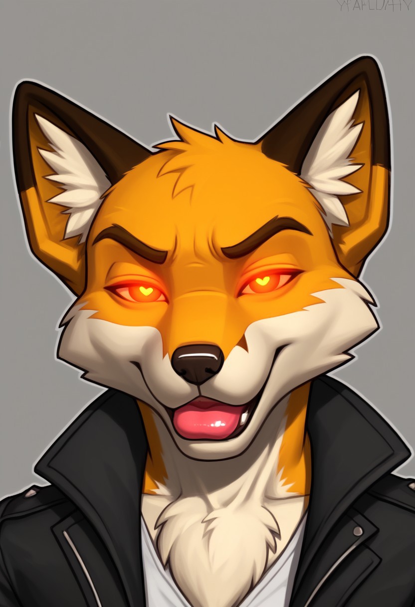 SkylerWhiteYo, SkylerWhiteYo, lips, furry, anthro, male, Fennix, fox, glowing eyes,
 <lora:[oc] Pyro-000017:1>